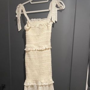 Vici Tiered Cream Dress